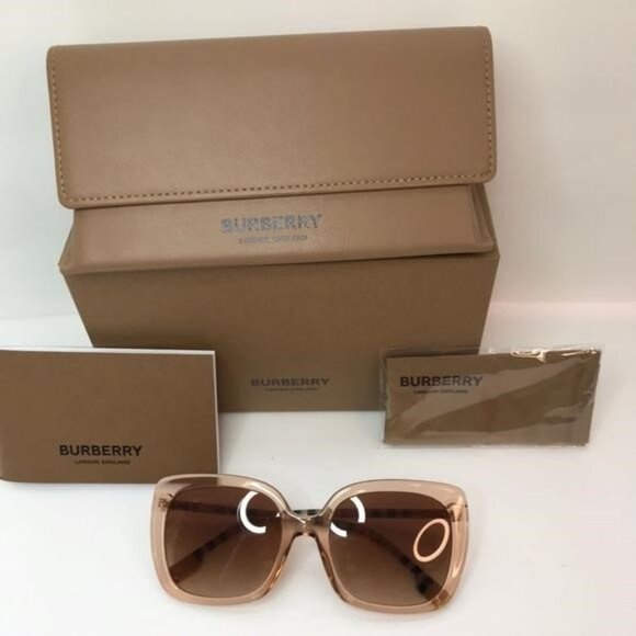 New - ? Original Burberry Caroll Gradient Brown Square Ladies Sunglasses BE432 main image 8